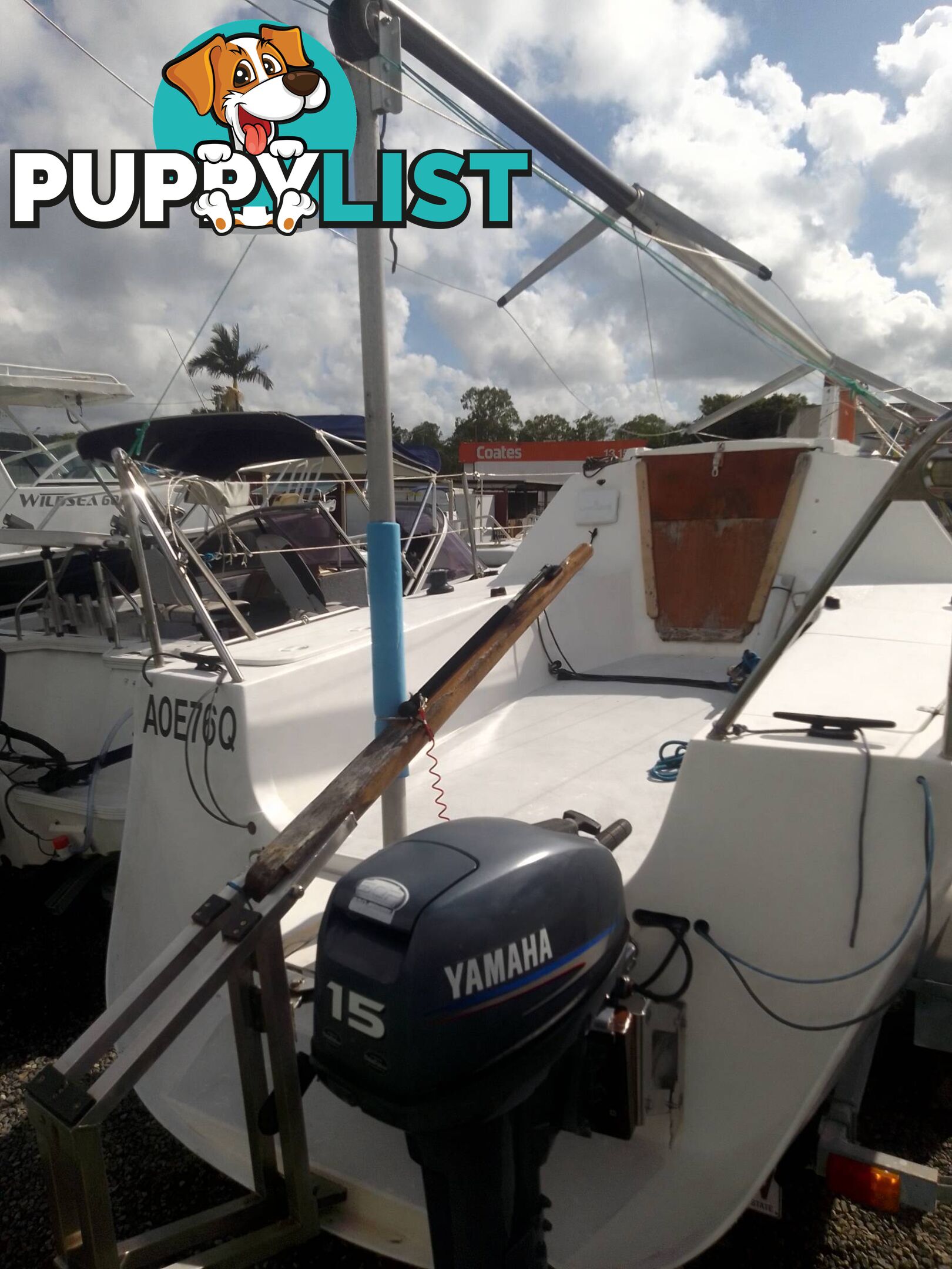 BLAZER 740 TRAILER SAILOR 7.4M SAIL BOAT -15HP YAMAHA 2 STROKE OUTBOARD AND TRAILER