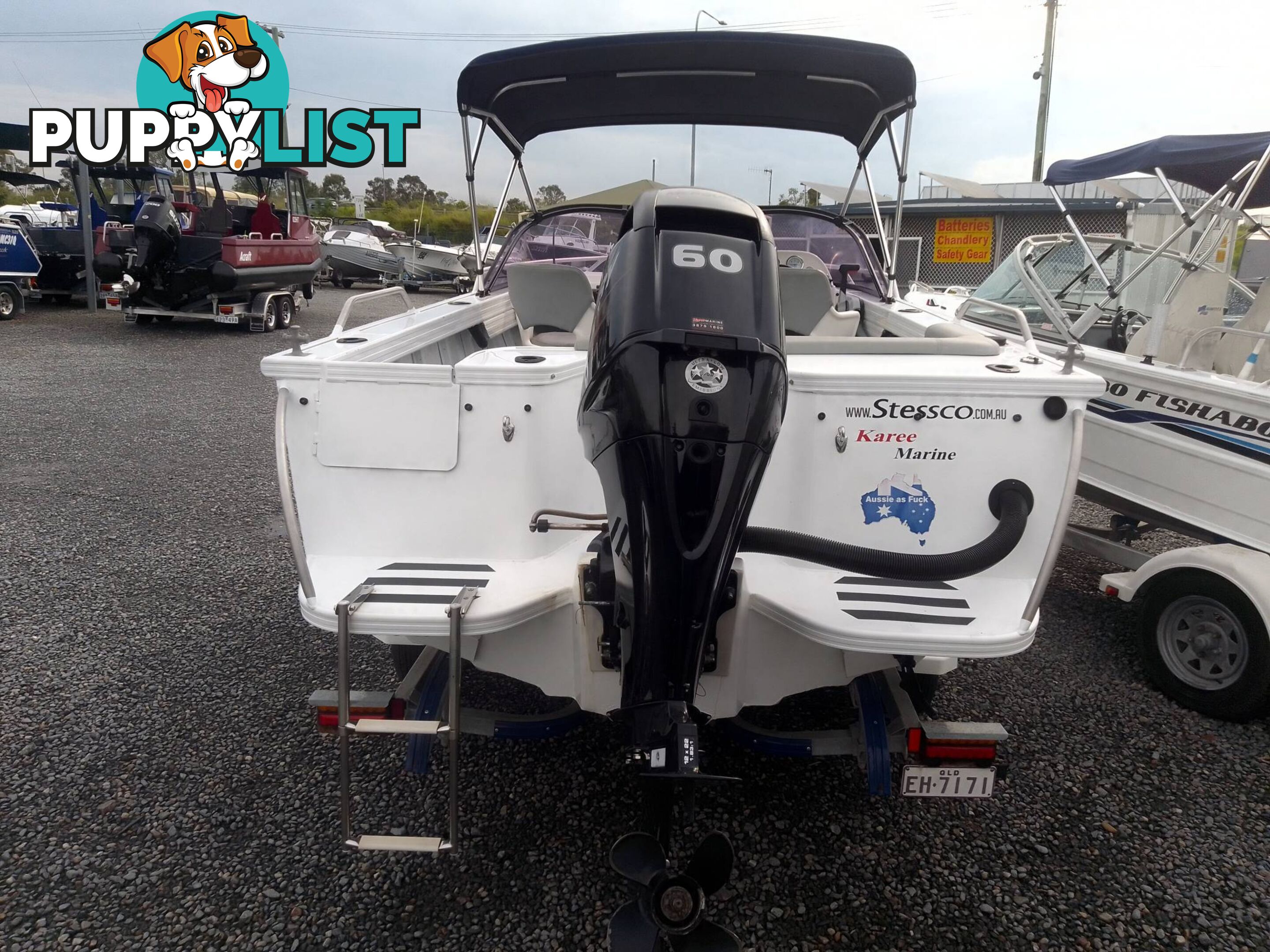 2017 STESSCO BREEZAWAY 4.6M RUNABOUT WITH 60HP MERCURY 4 STROKE AND TRAILER