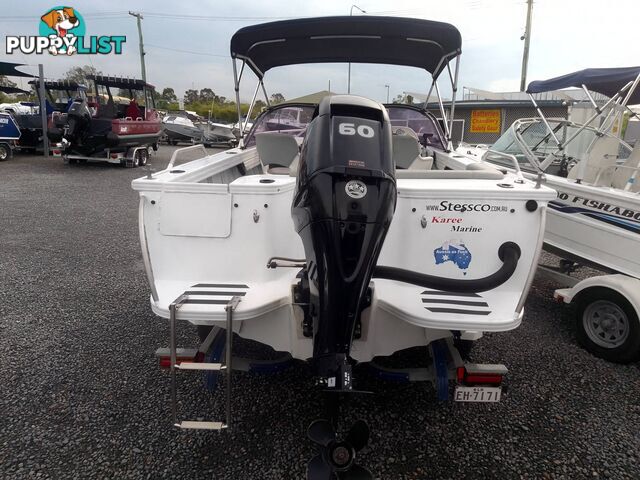 2017 STESSCO BREEZAWAY 4.6M RUNABOUT WITH 60HP MERCURY 4 STROKE AND TRAILER