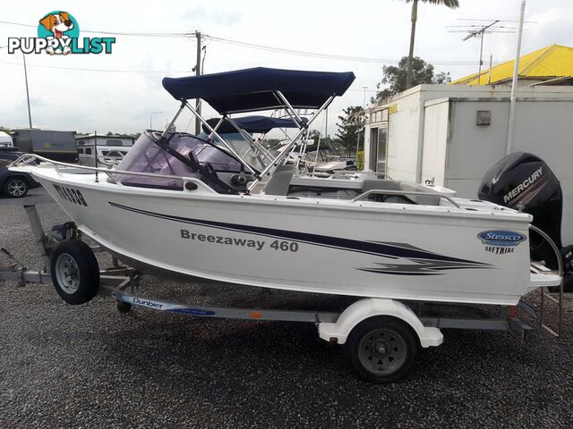 2017 STESSCO BREEZAWAY 4.6M RUNABOUT WITH 60HP MERCURY 4 STROKE AND TRAILER