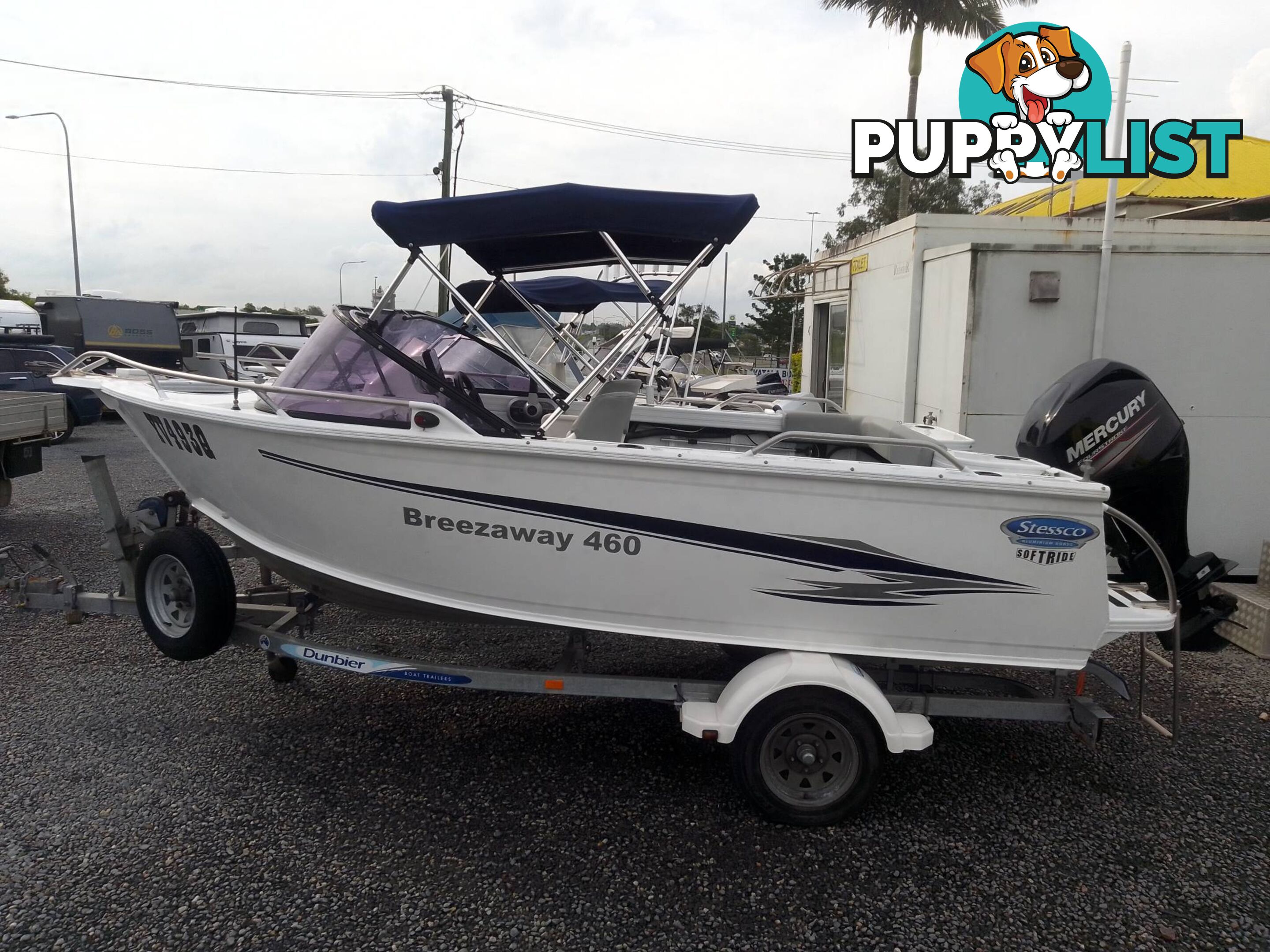 2017 STESSCO BREEZAWAY 4.6M RUNABOUT WITH 60HP MERCURY 4 STROKE AND TRAILER