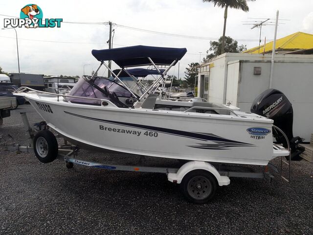 2017 STESSCO BREEZAWAY 4.6M RUNABOUT WITH 60HP MERCURY 4 STROKE AND TRAILER