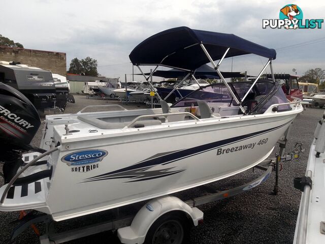 2017 STESSCO BREEZAWAY 4.6M RUNABOUT WITH 60HP MERCURY 4 STROKE AND TRAILER