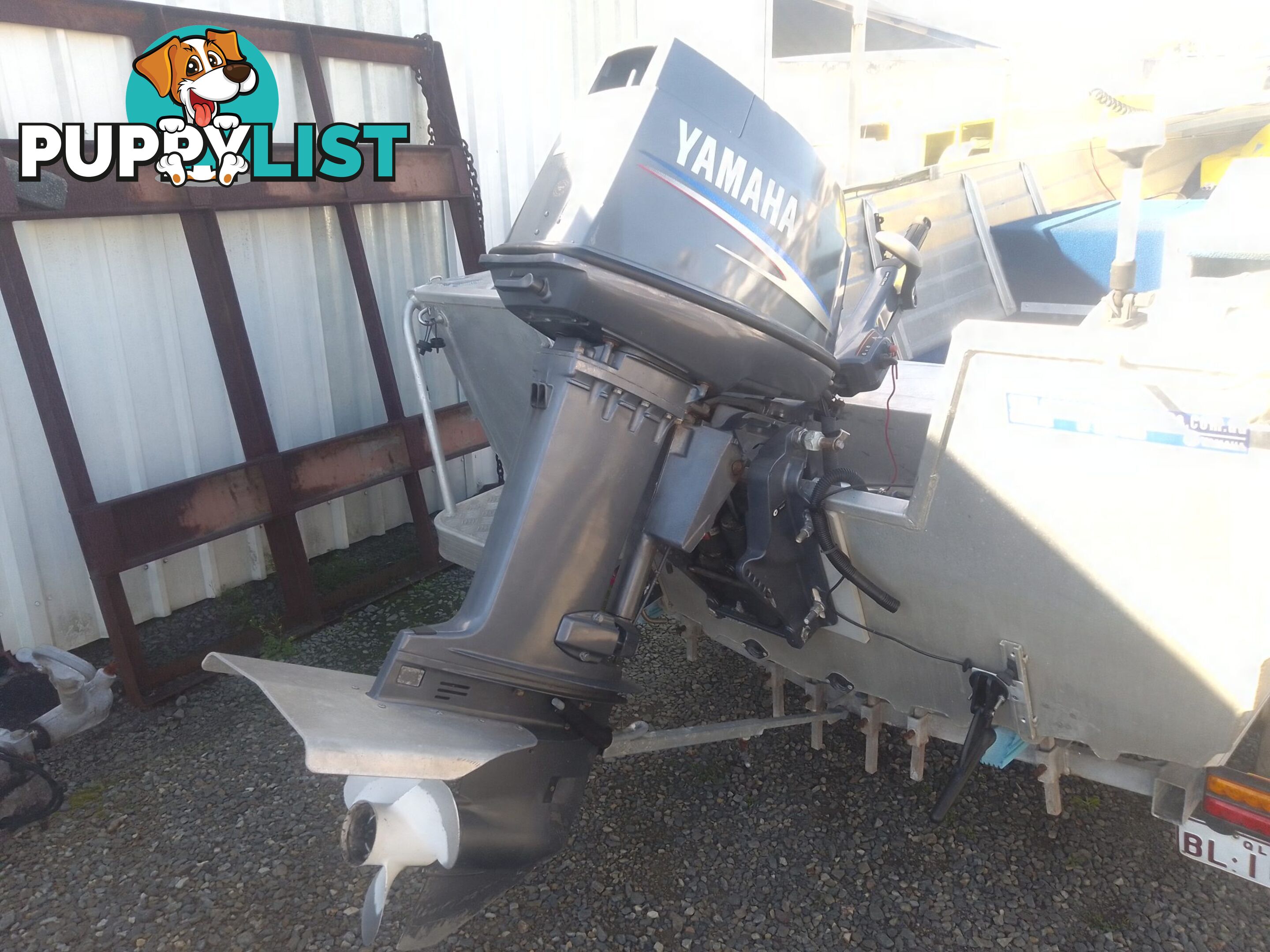 USED SEAJAY MAGNUM 4.35M OPEN DINGHY WITH A 2012 40HP YAMAHA OUTBOARD ON A 2002 REDCO SINGLE AXLE BOAT TRAILER