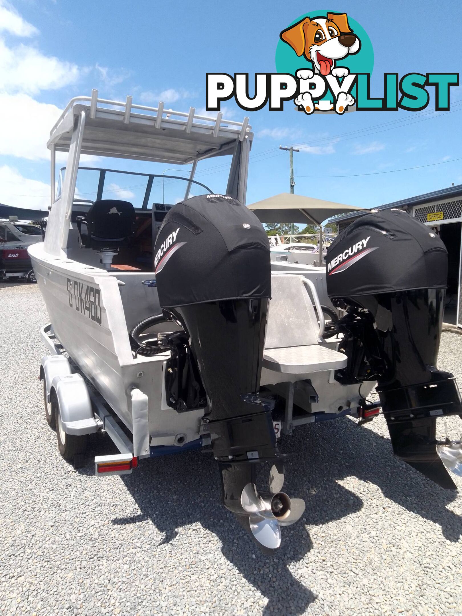 MAKO CRAFT 540 SHARK CAT-TWIN 90HP MERCURY 4 STROKE OUTBOARDS AND TRAILER