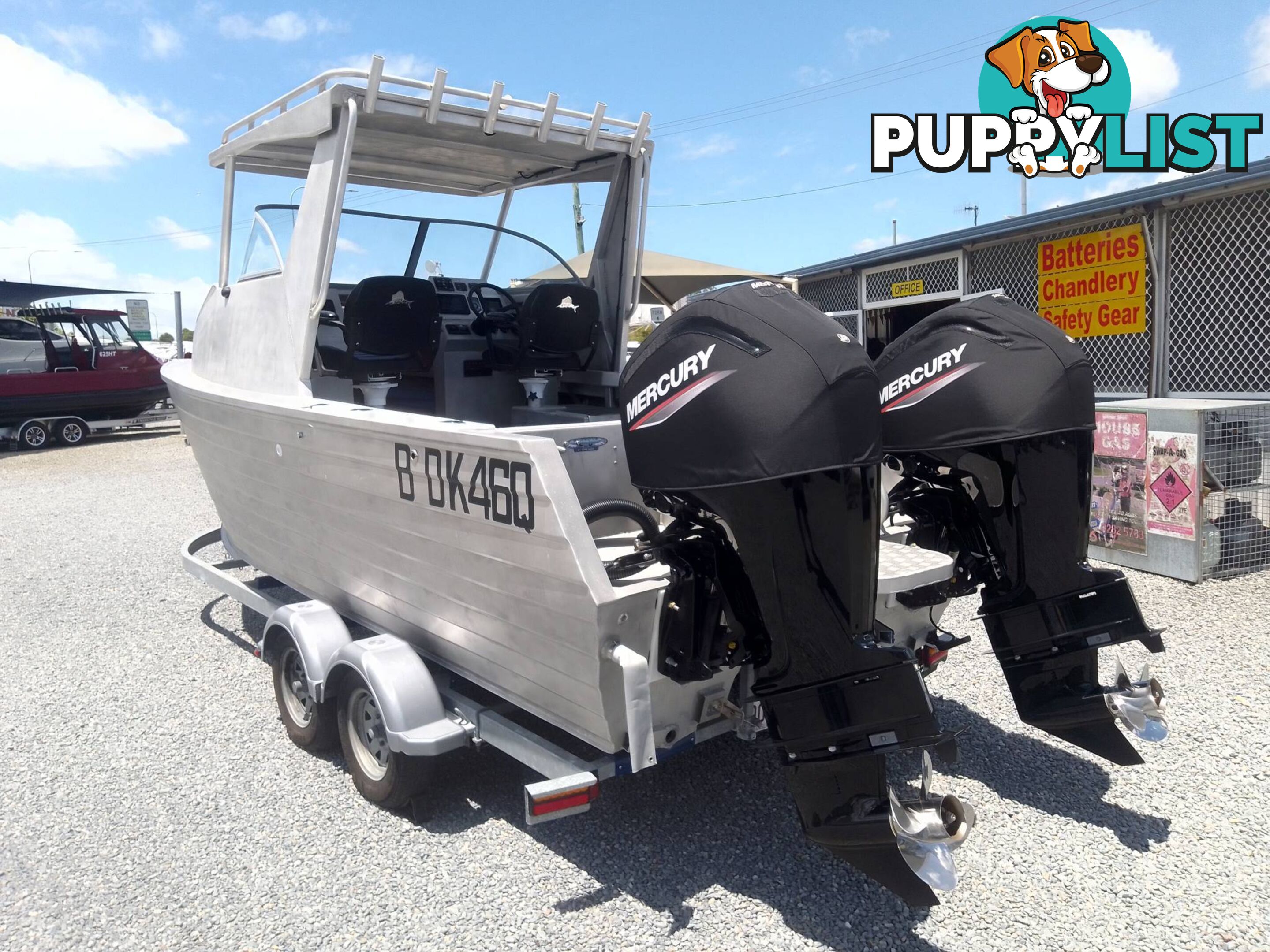 MAKO CRAFT 540 SHARK CAT-TWIN 90HP MERCURY 4 STROKE OUTBOARDS AND TRAILER