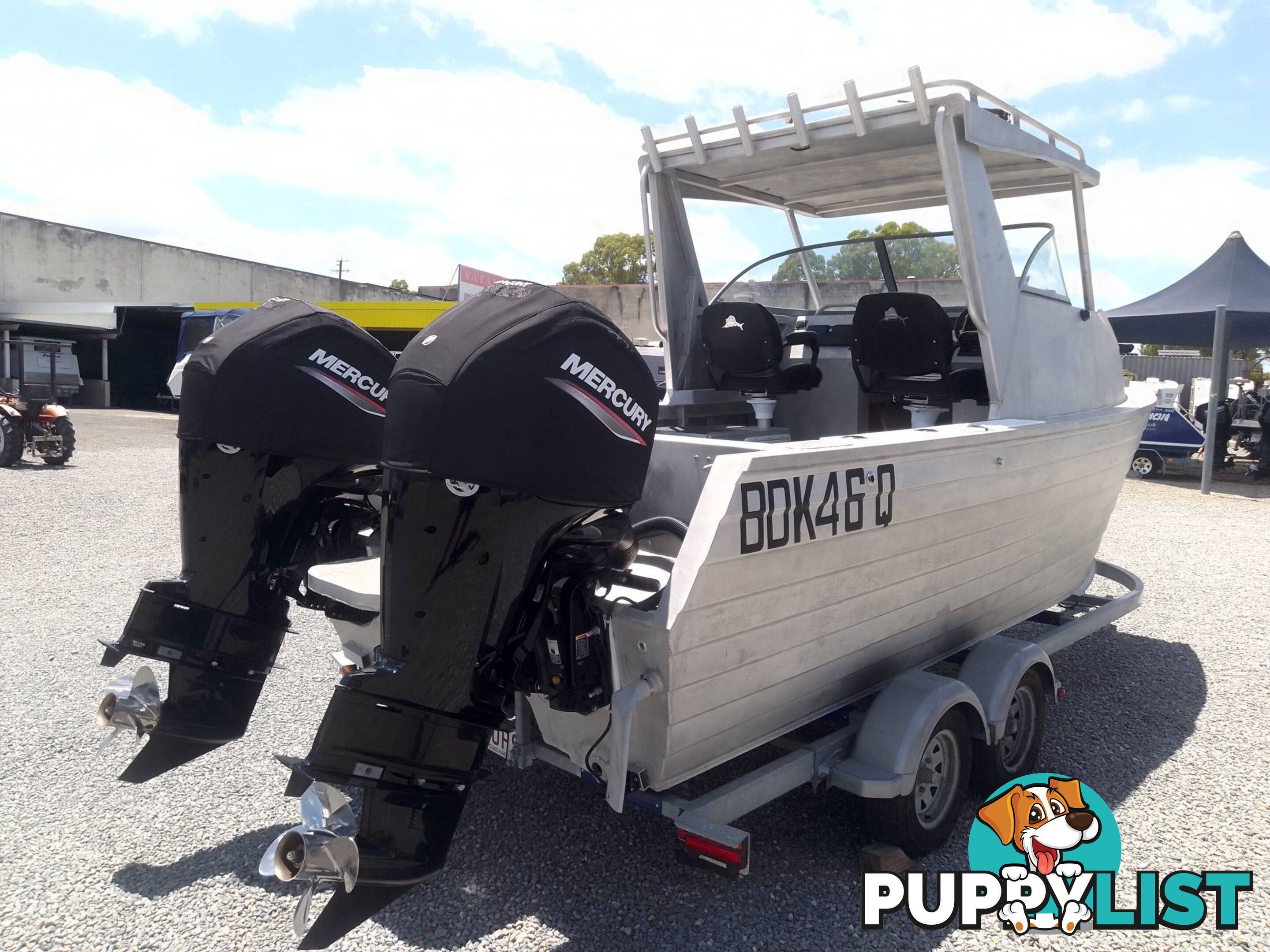 MAKO CRAFT 540 SHARK CAT-TWIN 90HP MERCURY 4 STROKE OUTBOARDS AND TRAILER