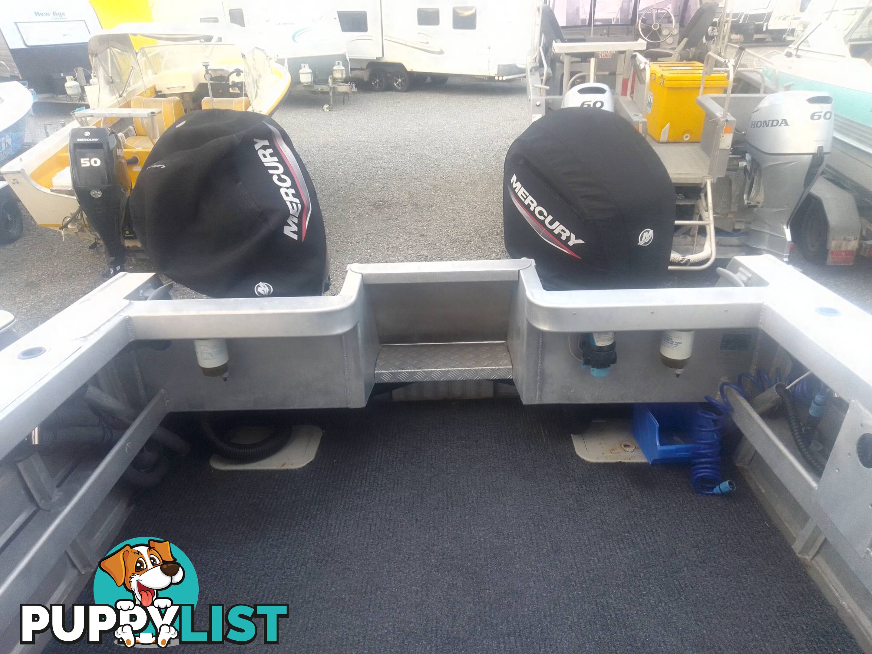 MAKO CRAFT 540 SHARK CAT-TWIN 90HP MERCURY 4 STROKE OUTBOARDS AND TRAILER