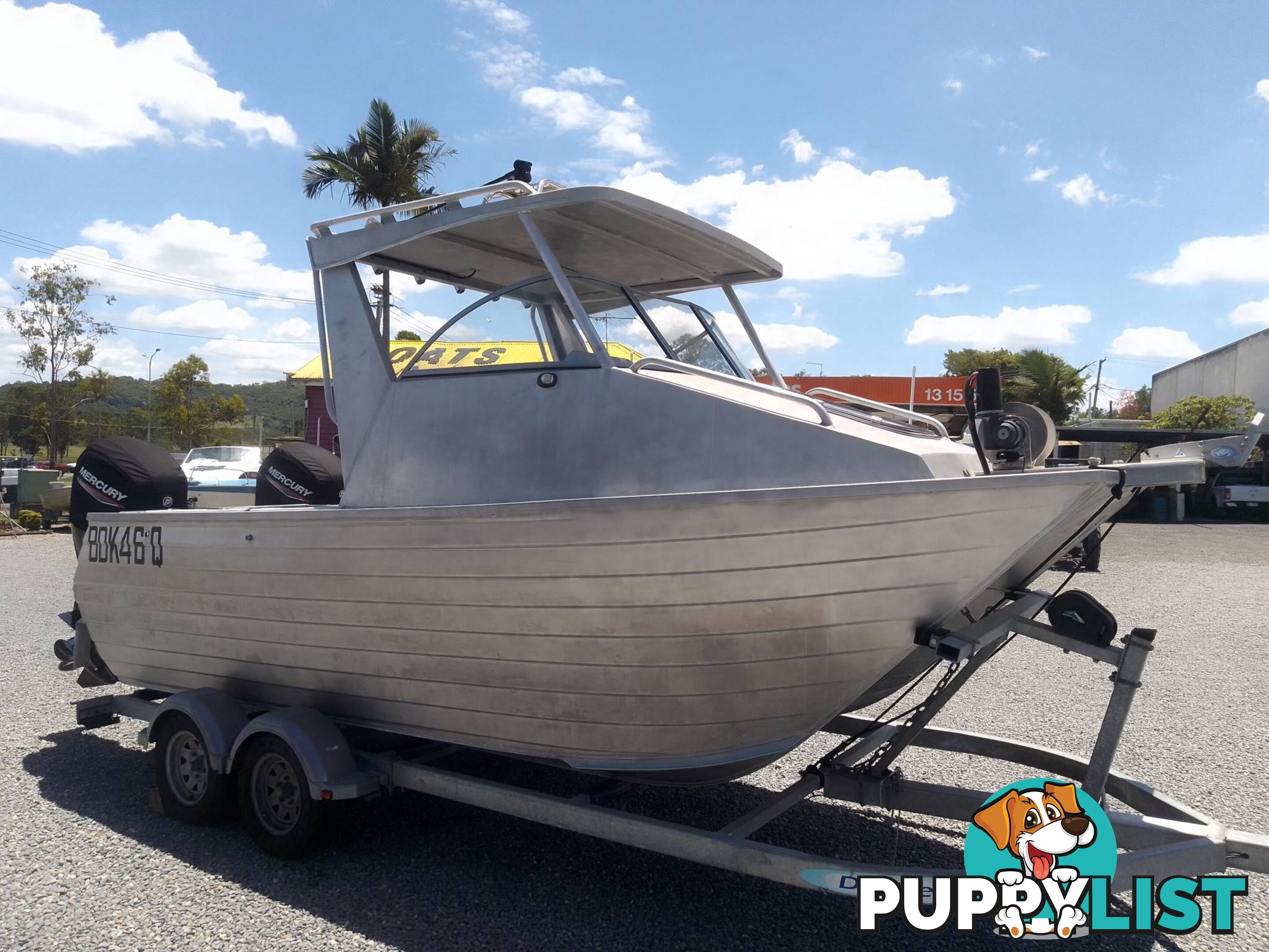 MAKO CRAFT 540 SHARK CAT-TWIN 90HP MERCURY 4 STROKE OUTBOARDS AND TRAILER