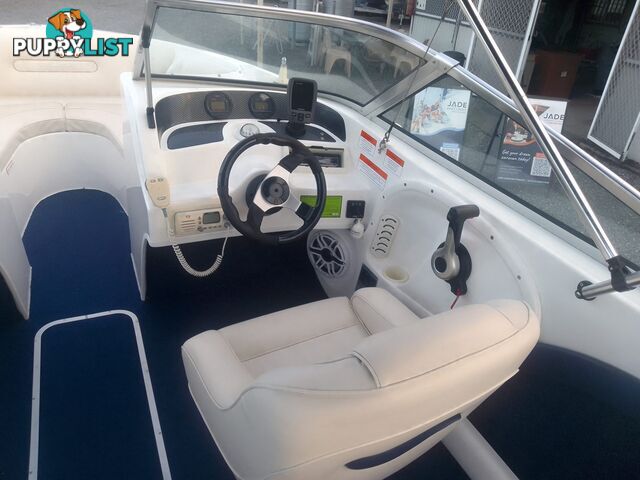USED 2006 CRUISE CRAFT RESORT 55 BOWRIDER ON A 2005 REDCO TRAILER WITH A 2005 MODEL 150HP YAMAHA OUTBOARD.