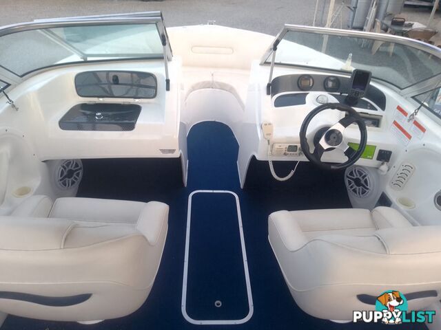 USED 2006 CRUISE CRAFT RESORT 55 BOWRIDER ON A 2005 REDCO TRAILER WITH A 2005 MODEL 150HP YAMAHA OUTBOARD.