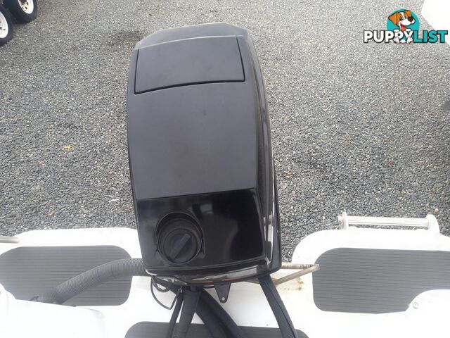 USED 2008 QUINTREX COAST RUNNER 470 WITH A 60HP MERCURY OUTBOARD ON A 2008 TELWATER SINGLE AXLE TRAILER
