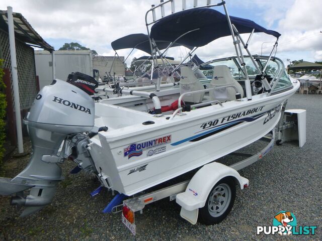 QUINTREX 430 FISHABOUT -40HP HONDA 4 STROKE AND ALLOY TRAILER