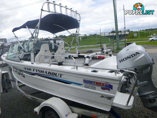 QUINTREX 430 FISHABOUT -40HP HONDA 4 STROKE AND ALLOY TRAILER