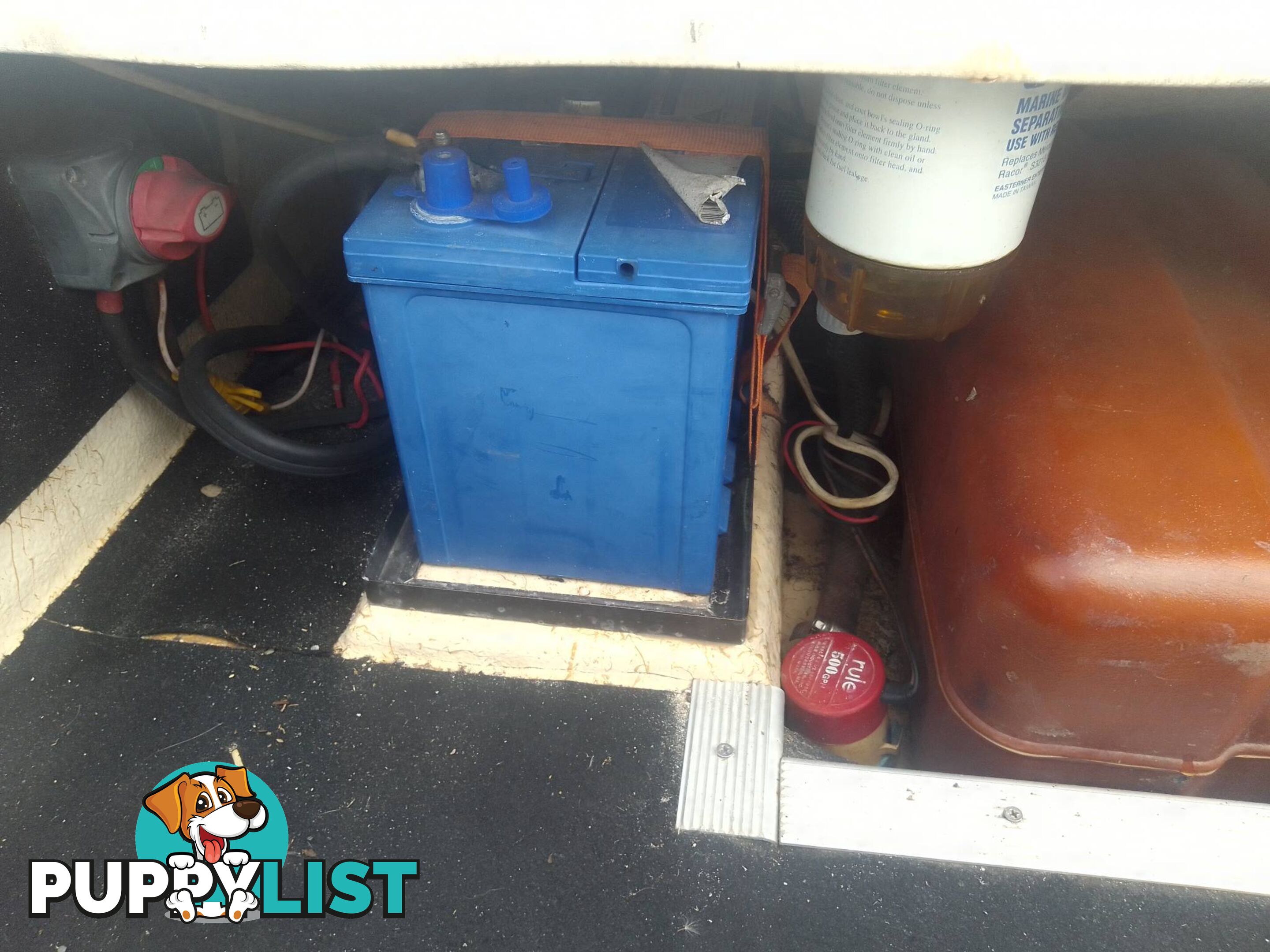USED 1989 HAINES HUNTER 455R SPORTS RUNABOAT WITH A 115HP ETEC OUTBOARD ON A 1981 FELK TRAILER