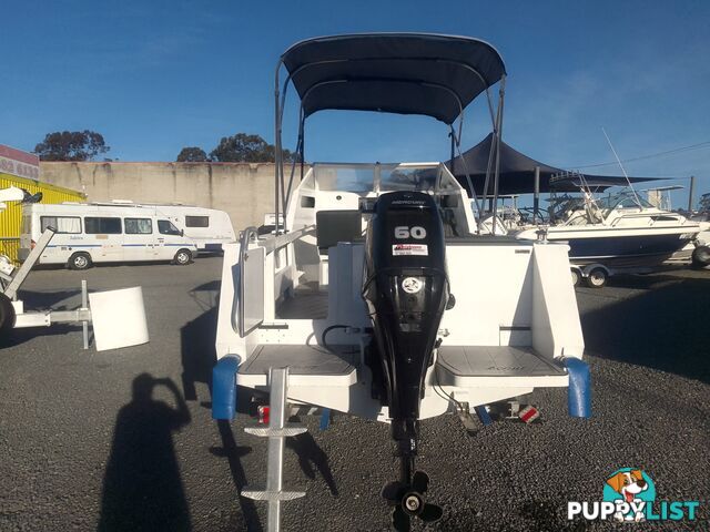 NEW ACRAFT MARINE SL475 RUNABOUT/CUDDY WITH 60HP MERCURY 4 STROKE OUTBOARD ON ALLOY TRAILER