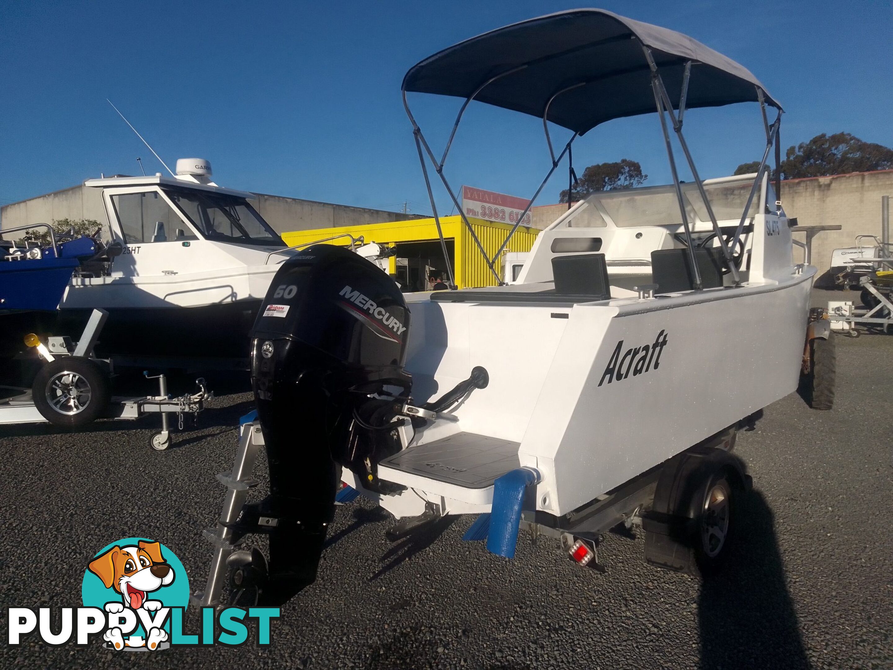 NEW ACRAFT MARINE SL475 RUNABOUT/CUDDY WITH 60HP MERCURY 4 STROKE OUTBOARD ON ALLOY TRAILER