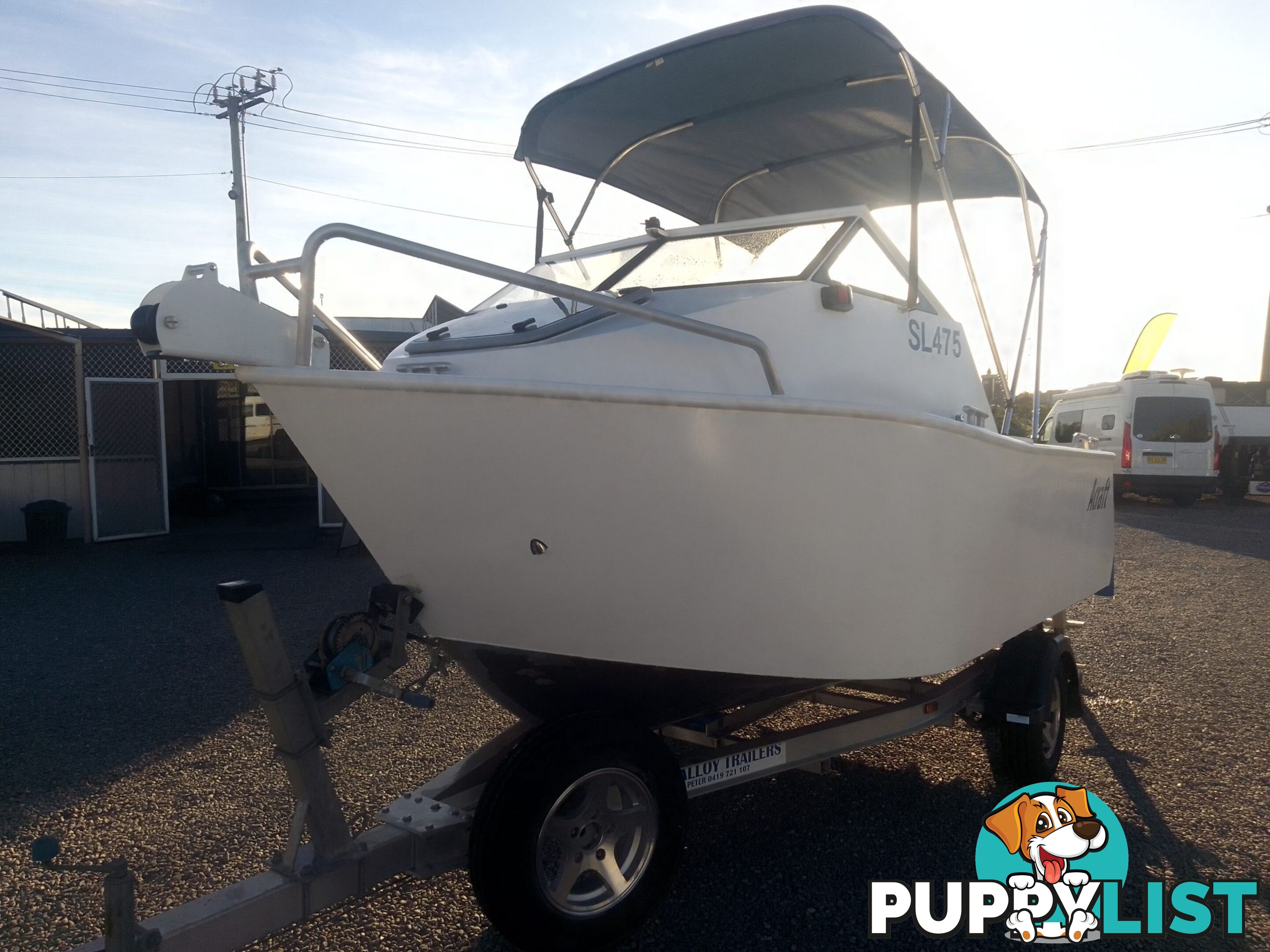 NEW ACRAFT MARINE SL475 RUNABOUT/CUDDY WITH 60HP MERCURY 4 STROKE OUTBOARD ON ALLOY TRAILER