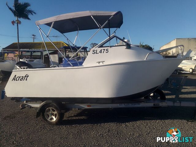 NEW ACRAFT MARINE SL475 RUNABOUT/CUDDY WITH 60HP MERCURY 4 STROKE OUTBOARD ON ALLOY TRAILER