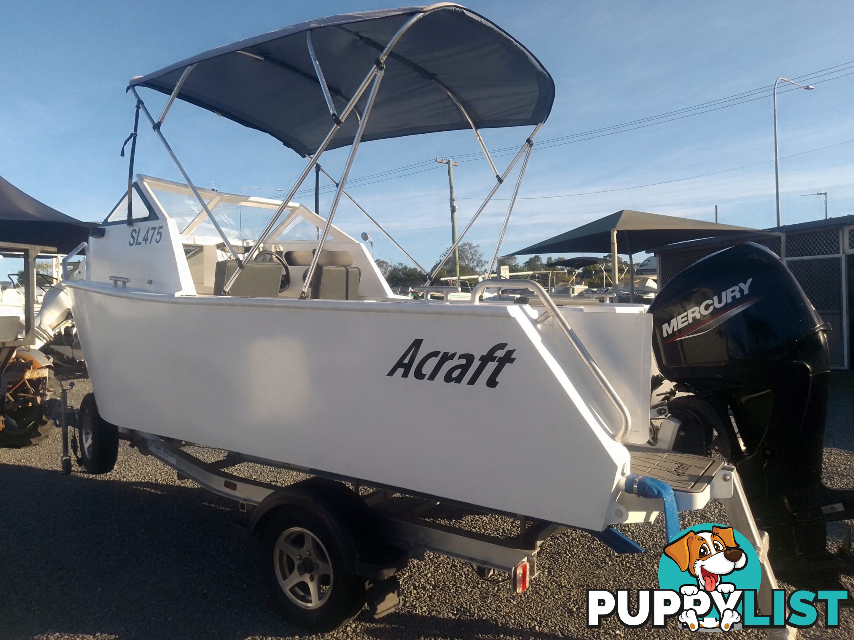 NEW ACRAFT MARINE SL475 RUNABOUT/CUDDY WITH 60HP MERCURY 4 STROKE OUTBOARD ON ALLOY TRAILER