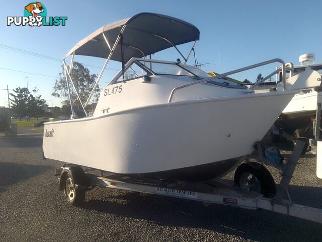 NEW ACRAFT MARINE SL475 RUNABOUT/CUDDY WITH 60HP MERCURY 4 STROKE OUTBOARD ON ALLOY TRAILER