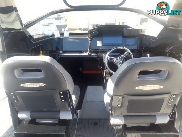 USED 2022 STESSL 660 COASTRUNNER MAGNUM CENTRE CABIN WITH A V6 225HP YAMAHA FOUR STROKE ENGINE ON A DUNBIER DUAL AXLE TRAILER
