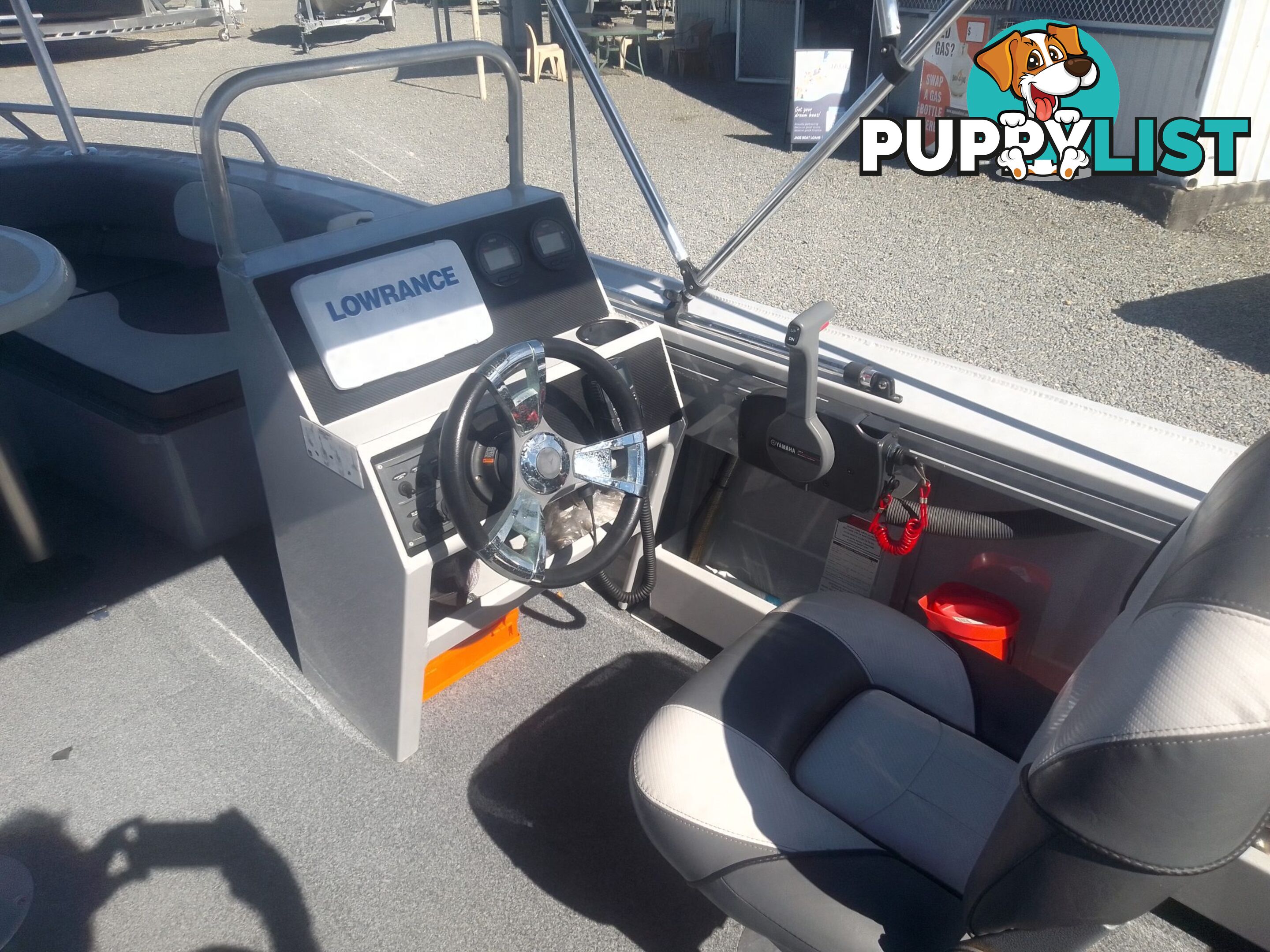 USED 2020 HORIZON FREESTYLER 5.25M SIDE CONSOLE WITH A 2020 YAMAHA 90HP 4 STROKE OUTBOARD ON A 2020 DUNBIER SINGLE AXLE TRAILER.
