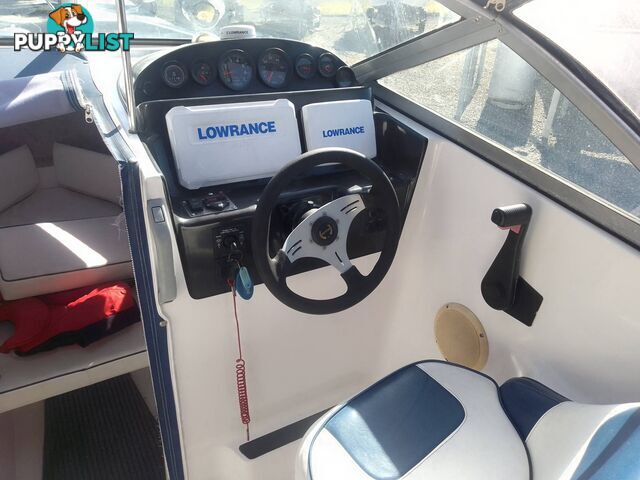 1997 WHITTLEY SEA LEGEND 6.3MTR WITH 175HP EVINRUDE OUTBOARD MOTOR ON EASYTOW TRAILER
