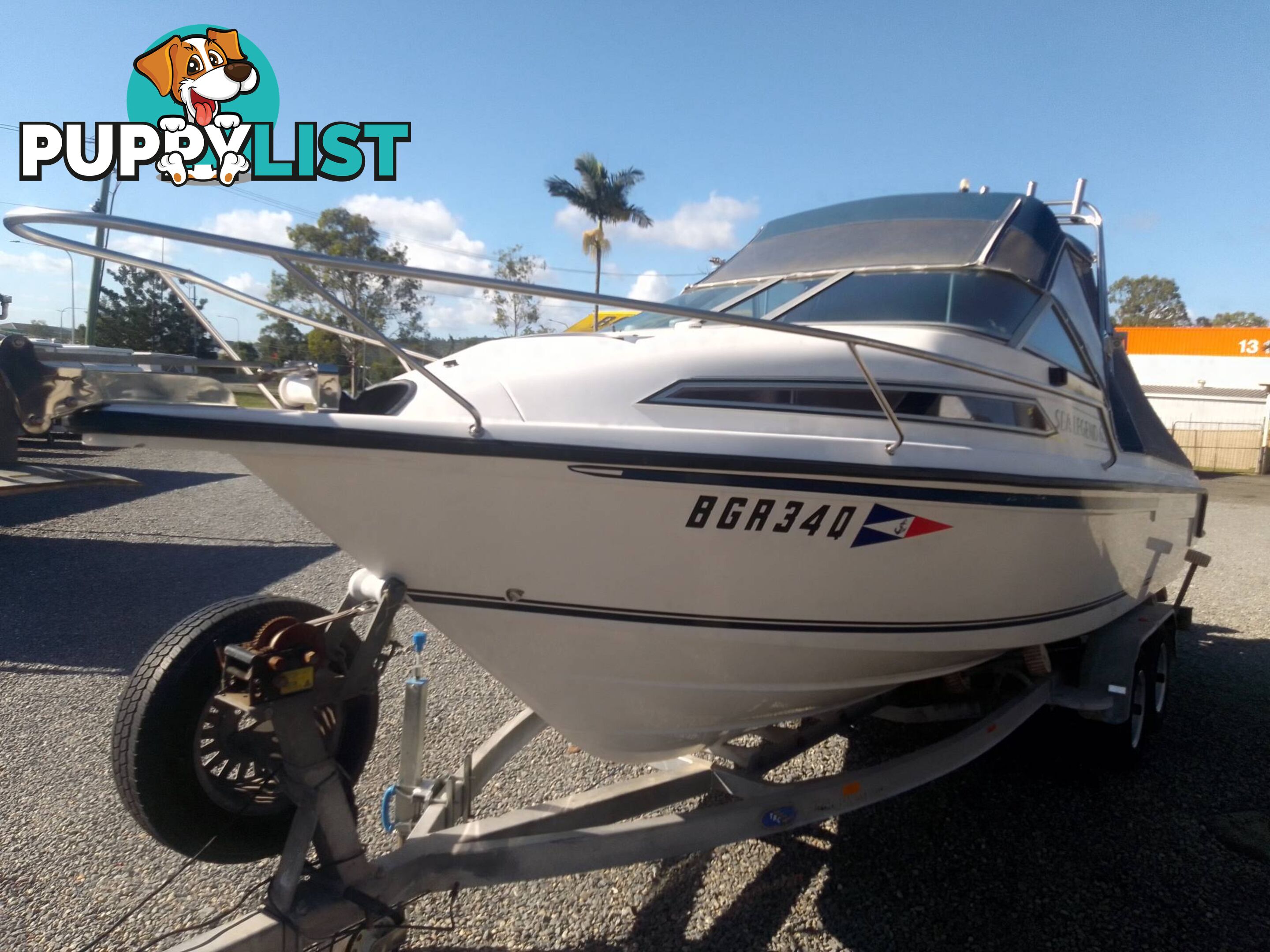 1997 WHITTLEY SEA LEGEND 6.3MTR WITH 175HP EVINRUDE OUTBOARD MOTOR ON EASYTOW TRAILER