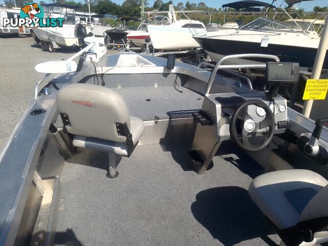 USED 2019 STACER 429 OUTLAW WITH A 40HP MERCURY 4 STROKE OUTBOARD ON A 2019 STACER TRAILER