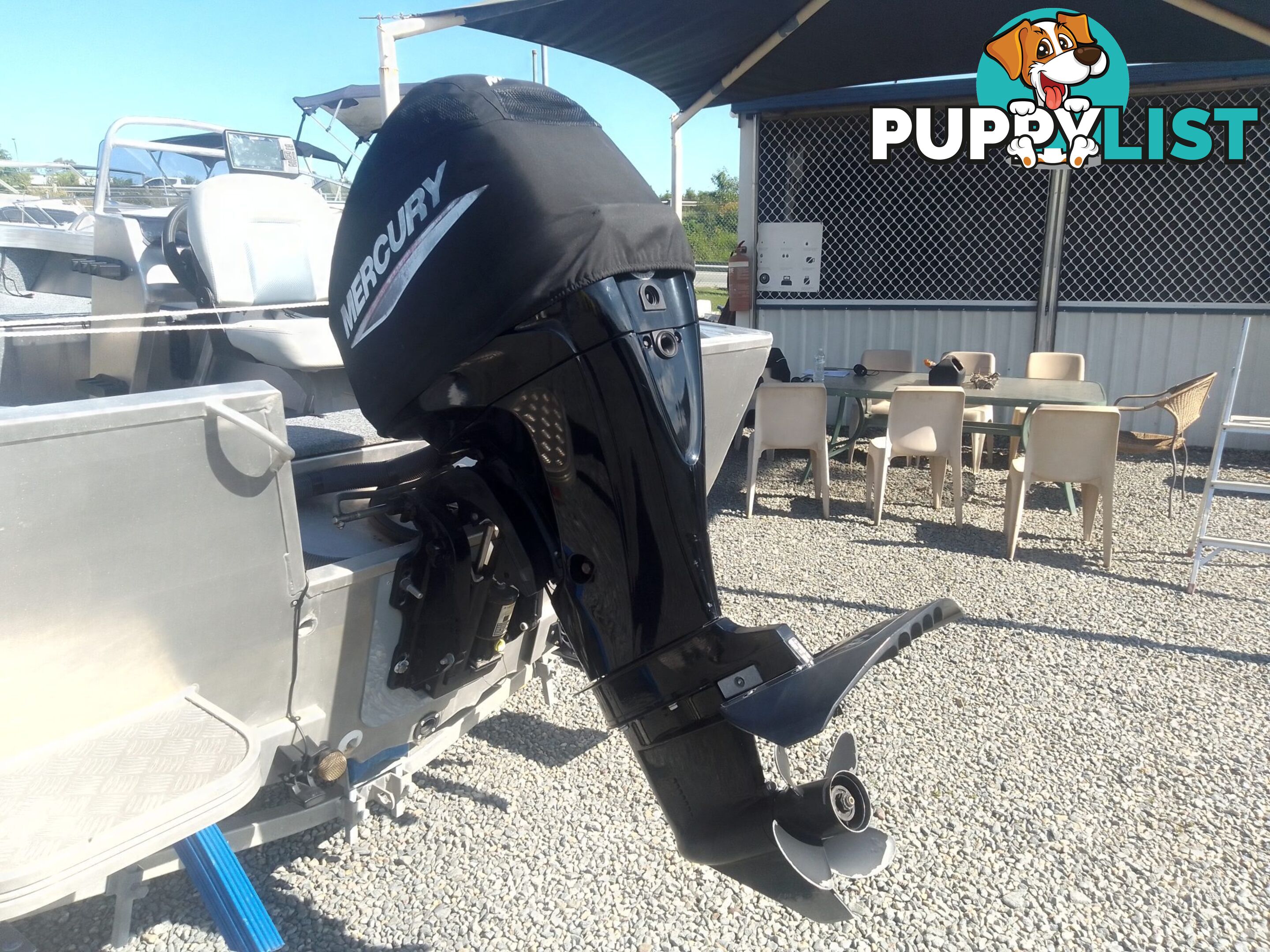 USED 2019 STACER 429 OUTLAW WITH A 40HP MERCURY 4 STROKE OUTBOARD ON A 2019 STACER TRAILER