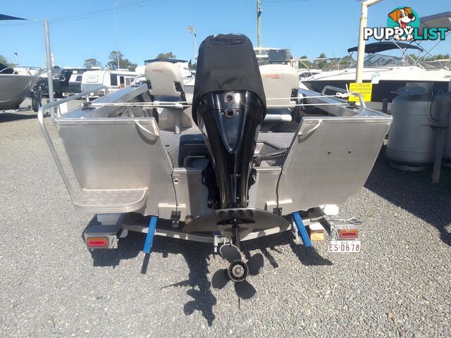 USED 2019 STACER 429 OUTLAW WITH A 40HP MERCURY 4 STROKE OUTBOARD ON A 2019 STACER TRAILER