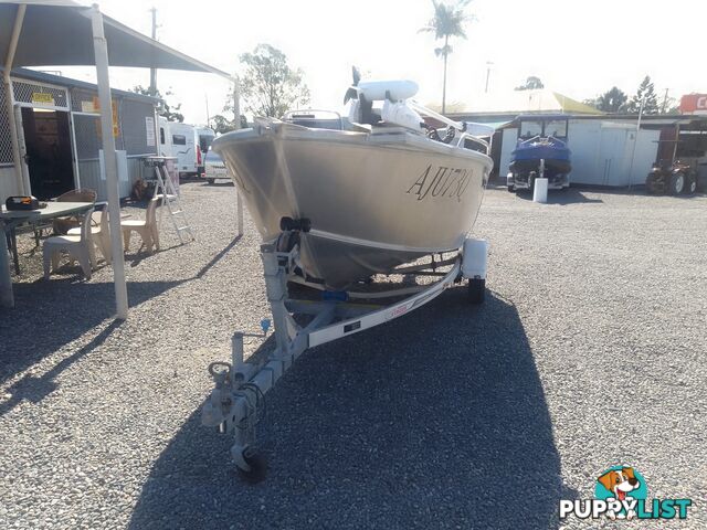 USED 2019 STACER 429 OUTLAW WITH A 40HP MERCURY 4 STROKE OUTBOARD ON A 2019 STACER TRAILER