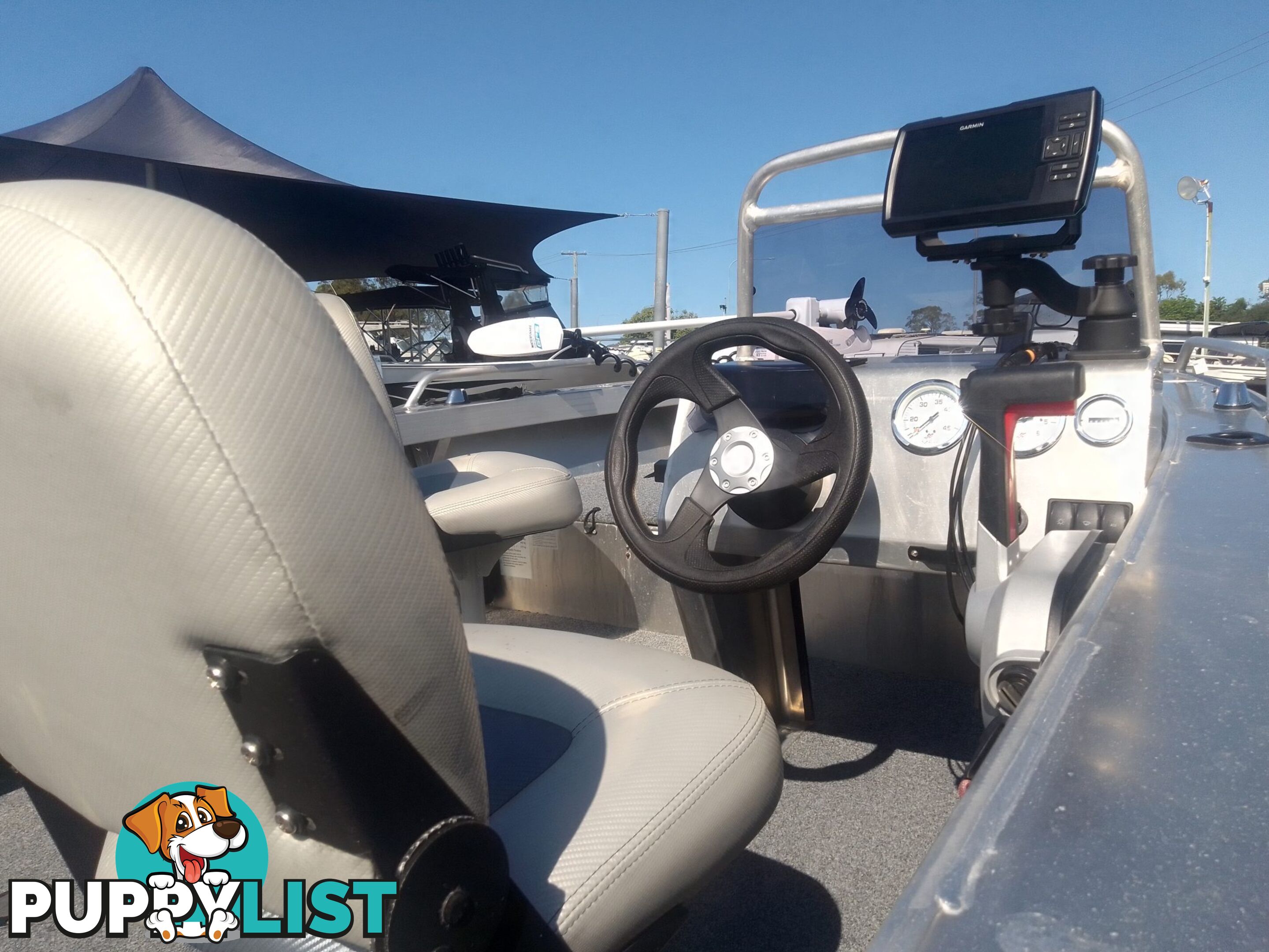 USED 2019 STACER 429 OUTLAW WITH A 40HP MERCURY 4 STROKE OUTBOARD ON A 2019 STACER TRAILER