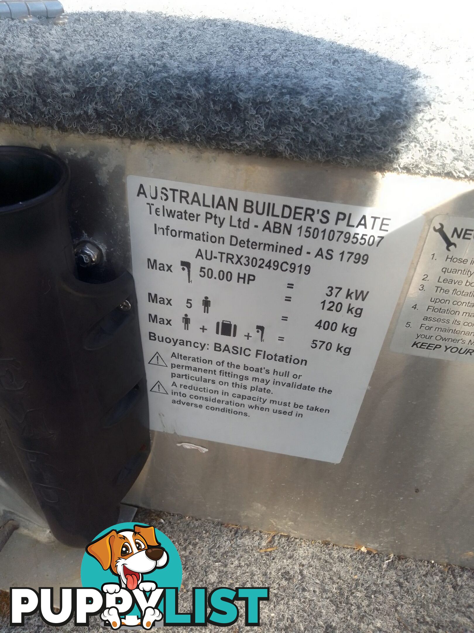 USED 2019 STACER 429 OUTLAW WITH A 40HP MERCURY 4 STROKE OUTBOARD ON A 2019 STACER TRAILER