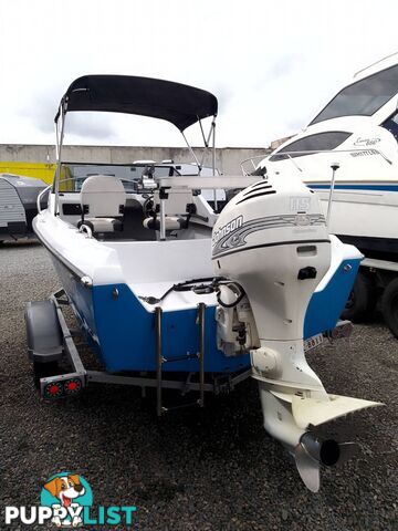 SEAFARER VIKING 4.9M CUDDY-115HP JOHNSON 2 STROKE AND TRAILER