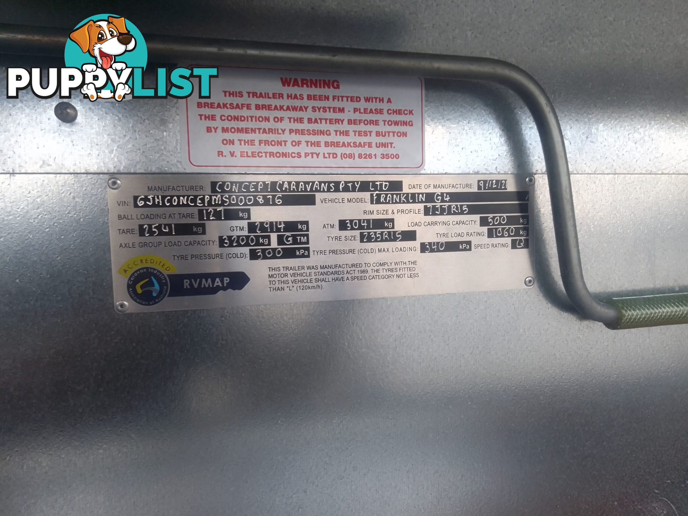 USED 2021 FRANKLIN G4 21FT TOURING DUAL AXLE CARAVAN