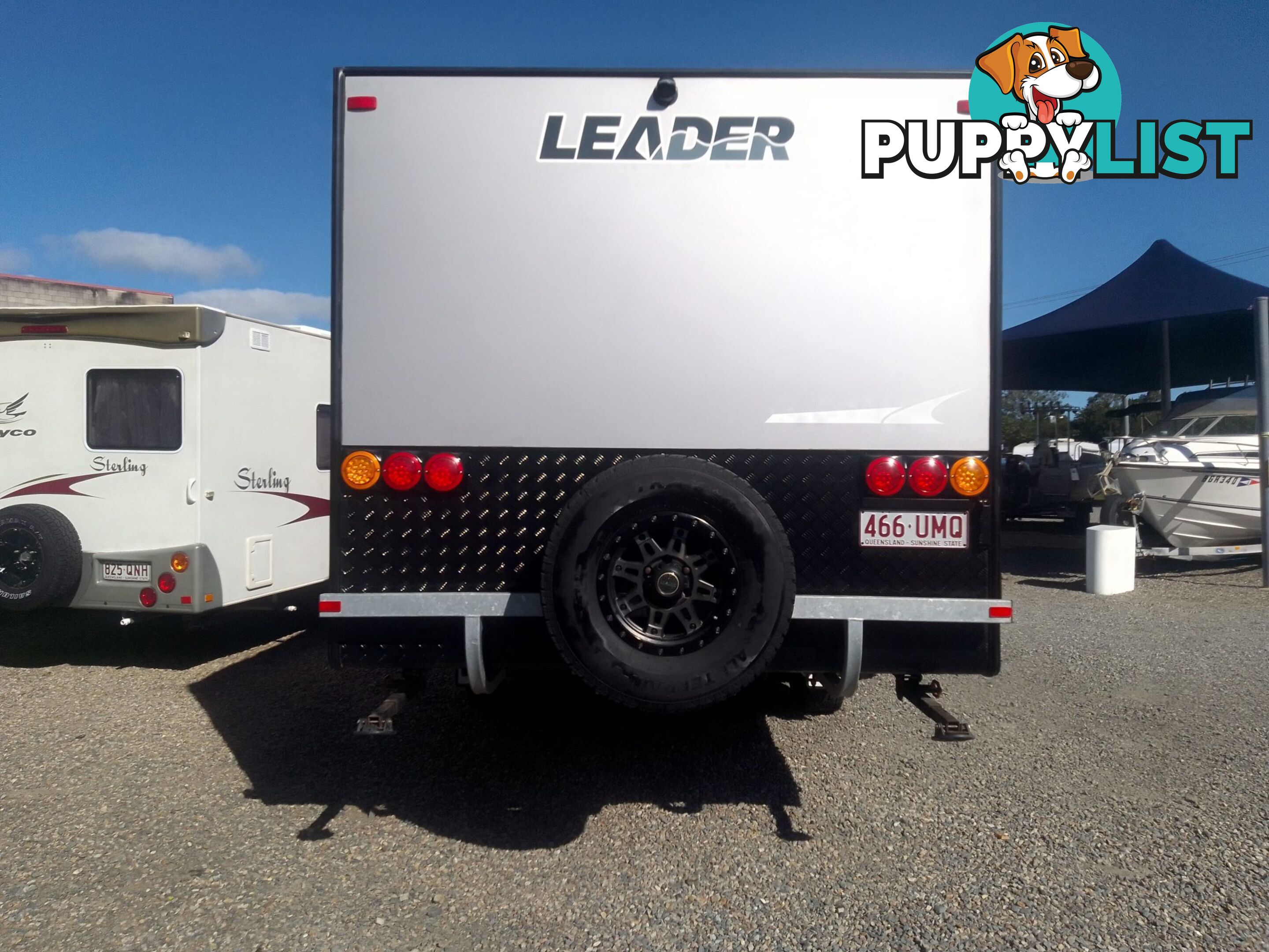 USED 2021 LEADER GOLD 2 BUNK FAMILY SEMI OFF ROAD DUAL AXLE CARAVAN