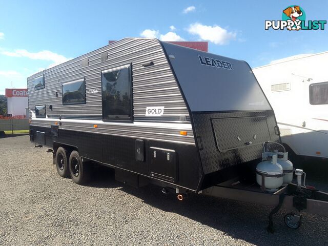 USED 2021 LEADER GOLD 2 BUNK FAMILY SEMI OFF ROAD DUAL AXLE CARAVAN