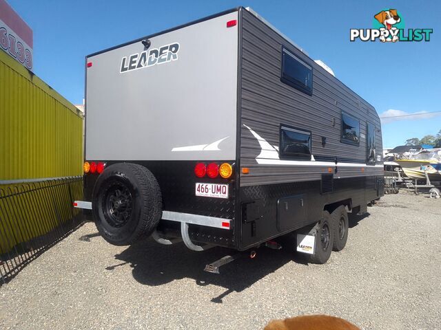 USED 2021 LEADER GOLD 2 BUNK FAMILY SEMI OFF ROAD DUAL AXLE CARAVAN