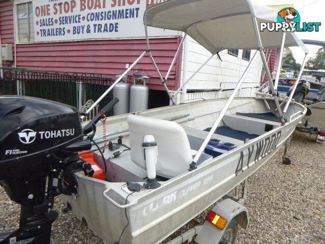 CLARK 3.1 CLIPPER DINGHY WITH 15HP 4 STROKE TOHATSU AND TRAILER Stock# 8486  TYPE Boats   LENG