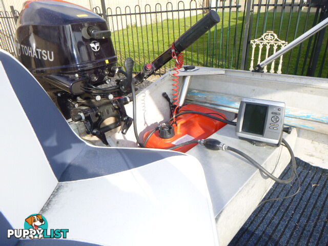 CLARK 3.1 CLIPPER DINGHY WITH 15HP 4 STROKE TOHATSU AND TRAILER Stock# 8486  TYPE Boats   LENG