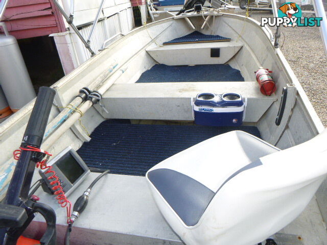 CLARK 3.1 CLIPPER DINGHY WITH 15HP 4 STROKE TOHATSU AND TRAILER Stock# 8486  TYPE Boats   LENG