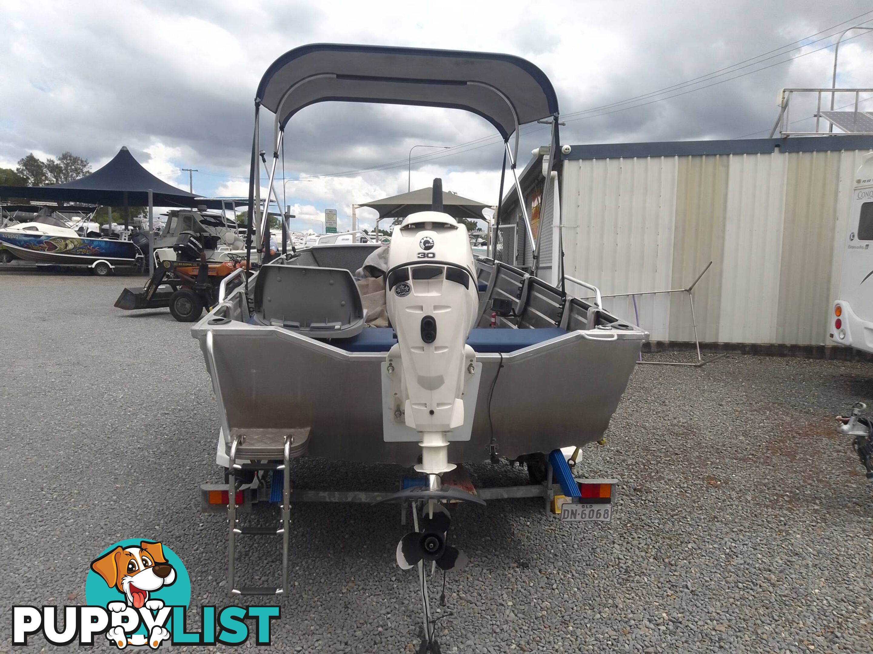 2012 MILLENIUM QUINTREX 420 BUSTA TINNY WITH TELWATER TELLITE TRAILER