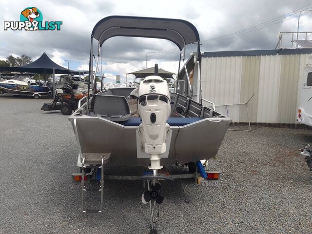 2012 MILLENIUM QUINTREX 420 BUSTA TINNY WITH TELWATER TELLITE TRAILER