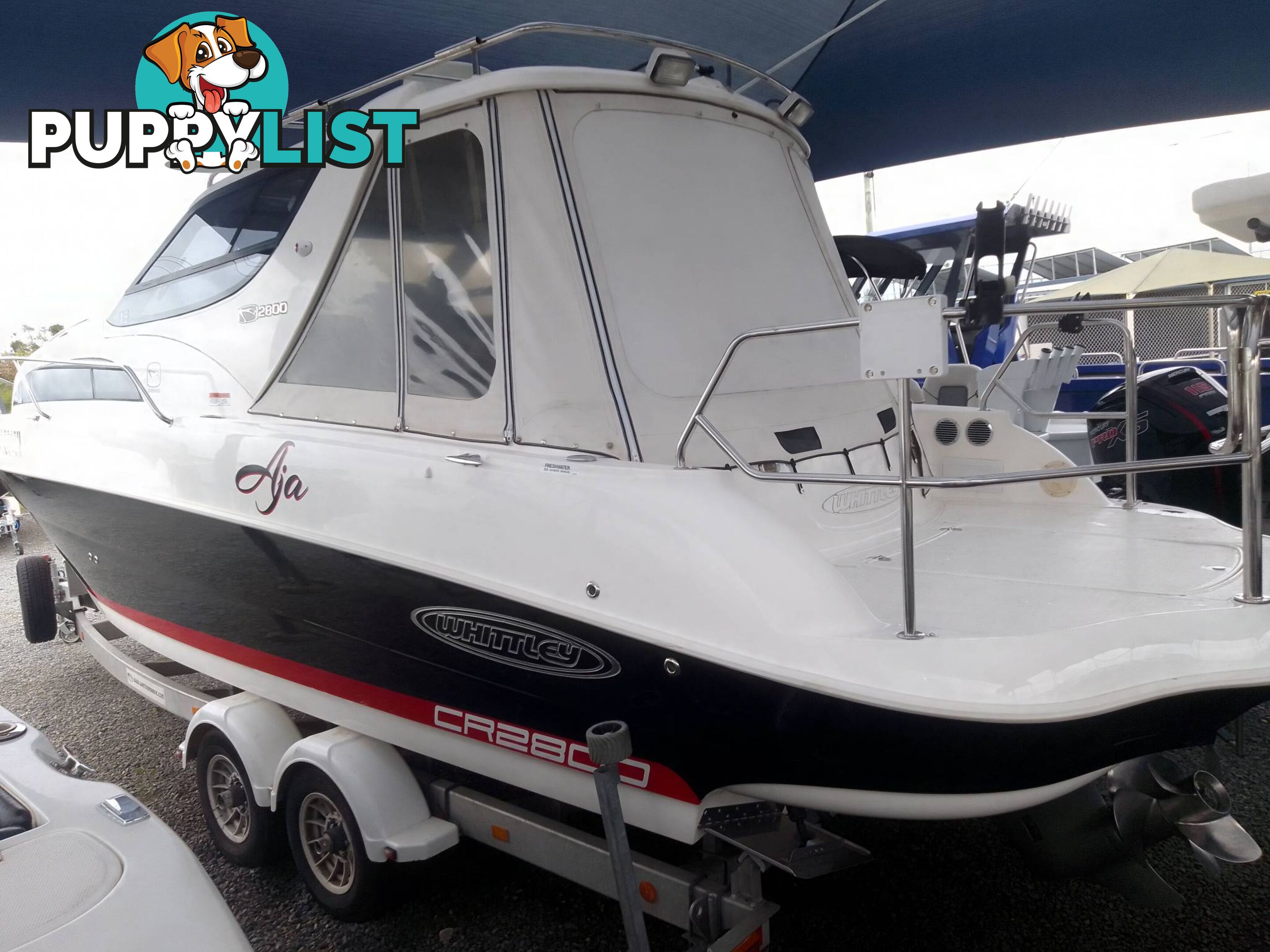 WHITTLEY CR2800 30FT CABIN CRUISER -VOLVO PENTA 5.7LITRE STERNDRIVE 300HP AND TRAILER