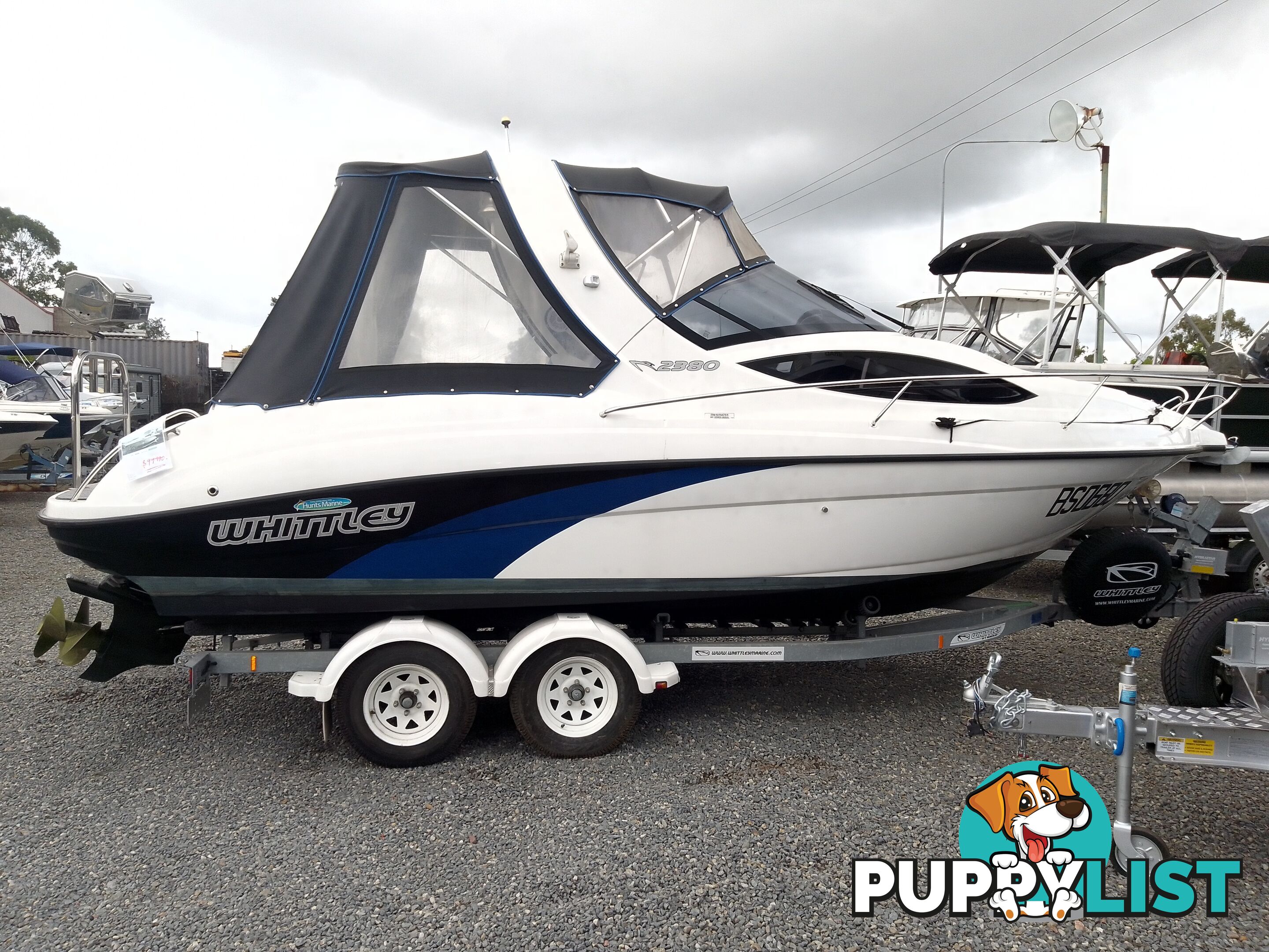 WHITTLEY 2380CR FULL CABIN CRUISER-VOLVO PENTA STERNDRIVE V6 200HP (17Hours) AND TRAILER