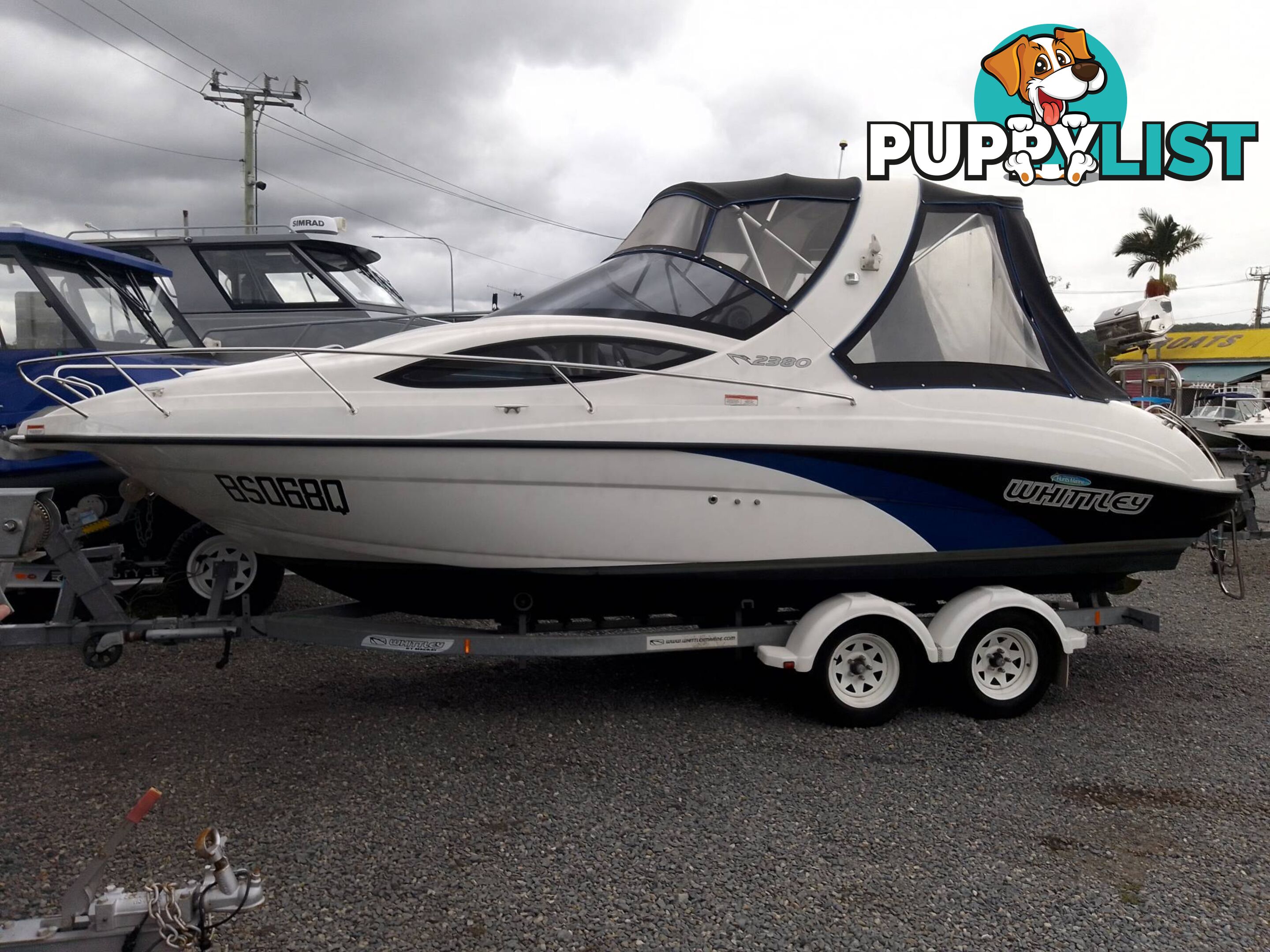 WHITTLEY 2380CR FULL CABIN CRUISER-VOLVO PENTA STERNDRIVE V6 200HP (17Hours) AND TRAILER