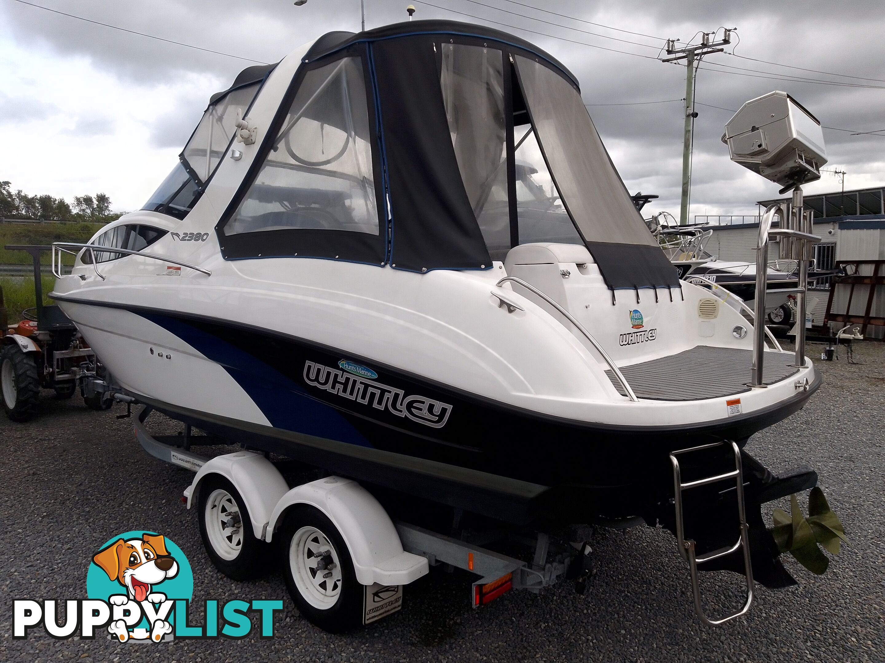 WHITTLEY 2380CR FULL CABIN CRUISER-VOLVO PENTA STERNDRIVE V6 200HP (17Hours) AND TRAILER