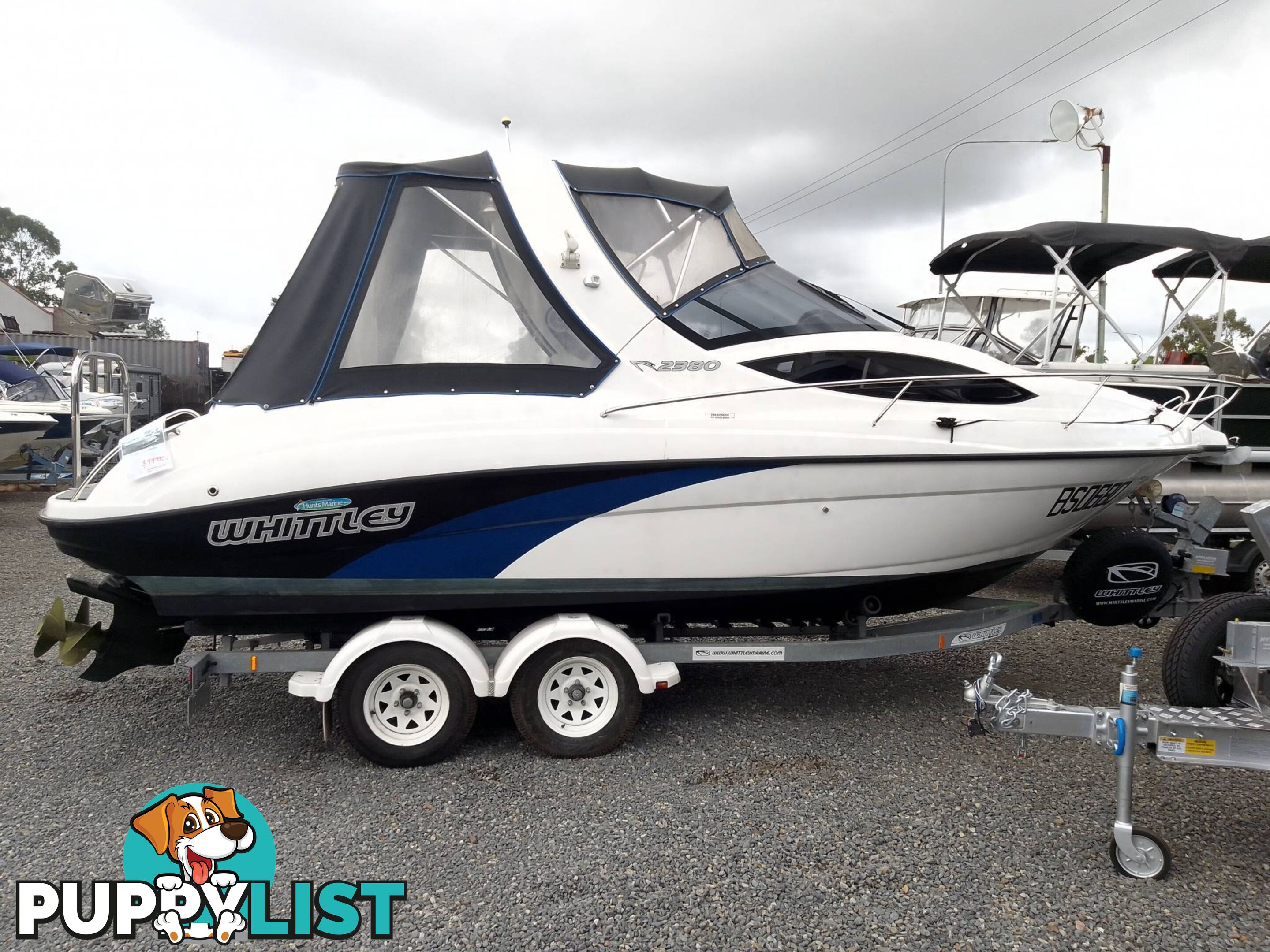 WHITTLEY 2380CR FULL CABIN CRUISER-VOLVO PENTA STERNDRIVE V6 200HP (17Hours) AND TRAILER